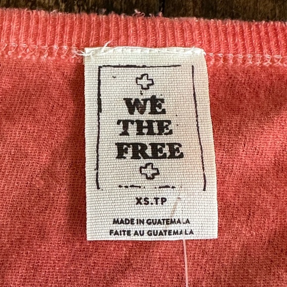 Free People | We The Free Long Beach Long Sleeve Tee in Coral, NWT, Size XS - Picture 4 of 7